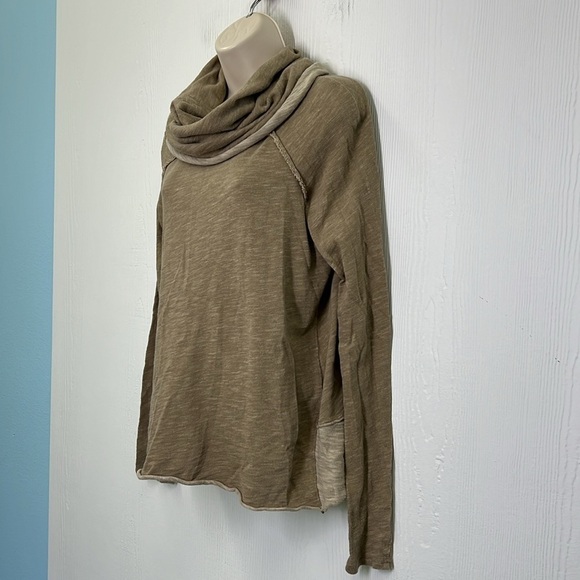 Free People Beach - Cocoon Green Cowl Neck Pullover Long Sleeve Sweater SZ XS/SM - Picture 6 of 13